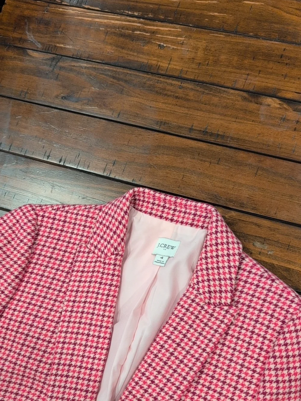 J. Crew Campbell Wool Blend Houndstooth Blazer